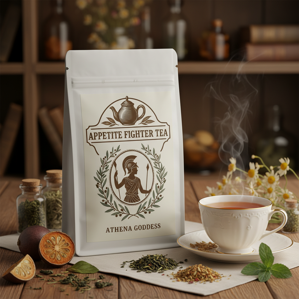Athena Appetite Fighter Tea branded pouch