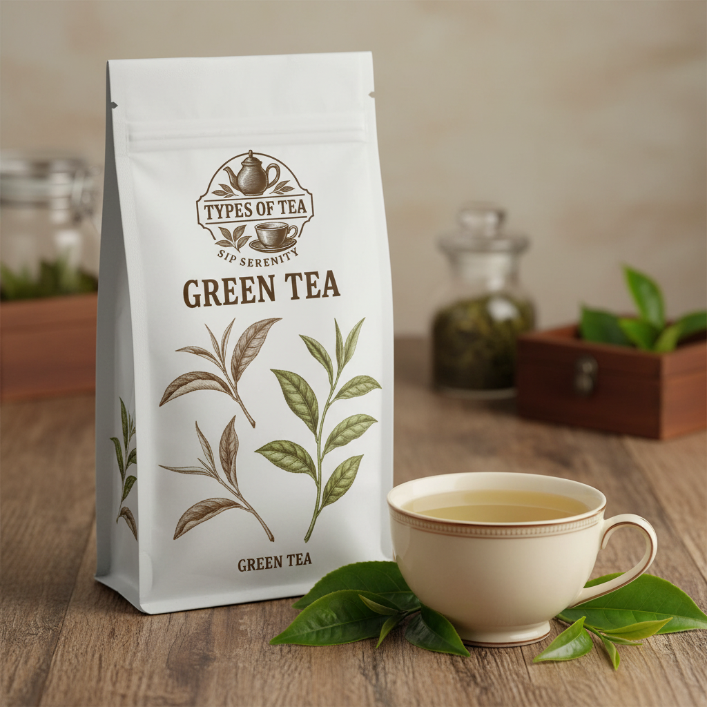 Green Tea branded pouch