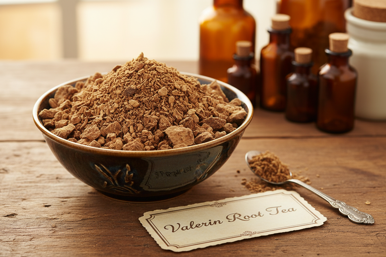 Ground Valerian Root Tea - coarse texture