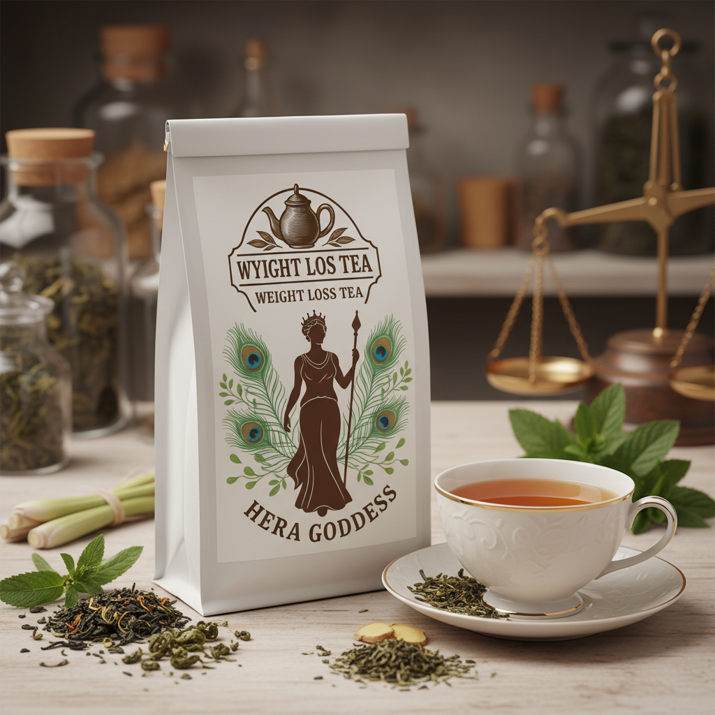 Hera Goddess of Weight Loss Tea branded pouch