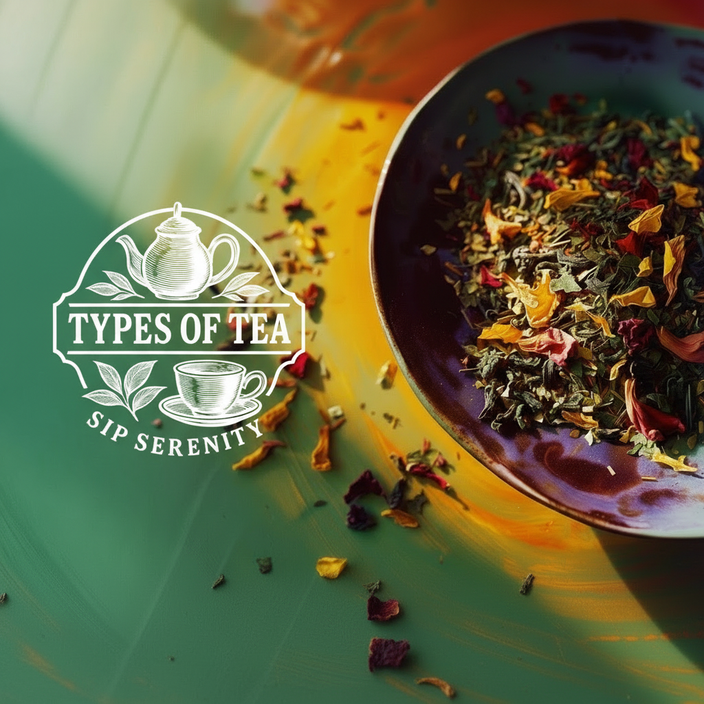 Tea image with white logo