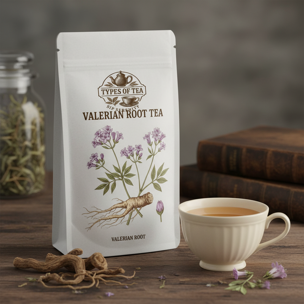 Valerian Root Tea branded pouch