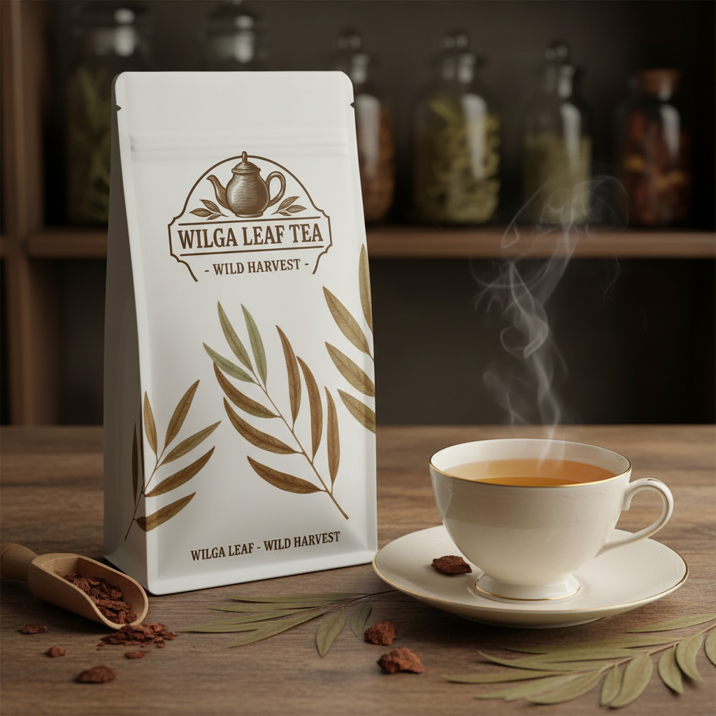 Wilga Leaf Tea - Wild Harvest branded pouch